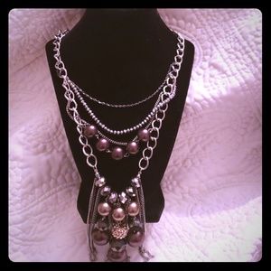 Erica Lyons Chocolate and Silver Necklace
